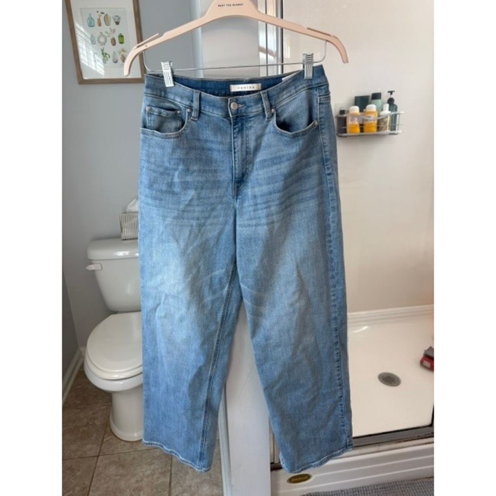 Eunina Ryder Super High Rise Baggy Jeans Light Wash Ibiza Wide Leg 11/30W